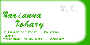 marianna kohary business card